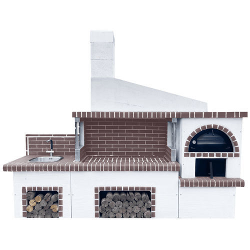 Дровяное барбекю - 05000 - Sxistolithos - фиксированное / из глины / из металла