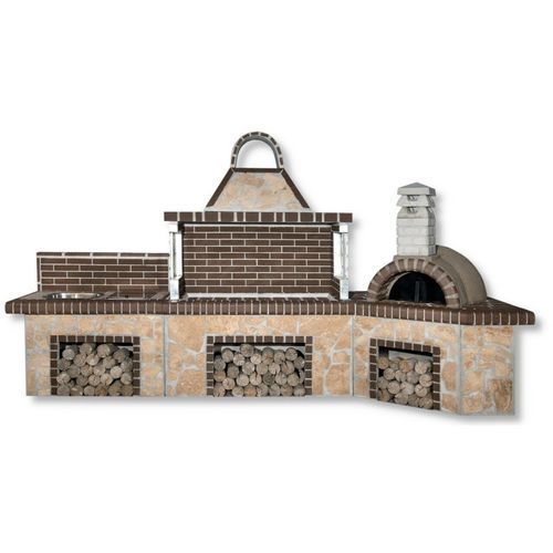 Дровяное барбекю - 03080 - Sxistolithos - фиксированное / из глины / из металла