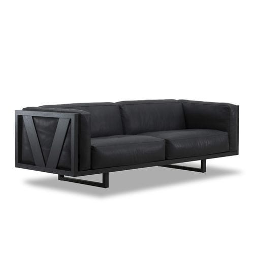Современный диван - Frame - BERNSTORFFSMINDE - из кожи / с подлокотниками / коричневый