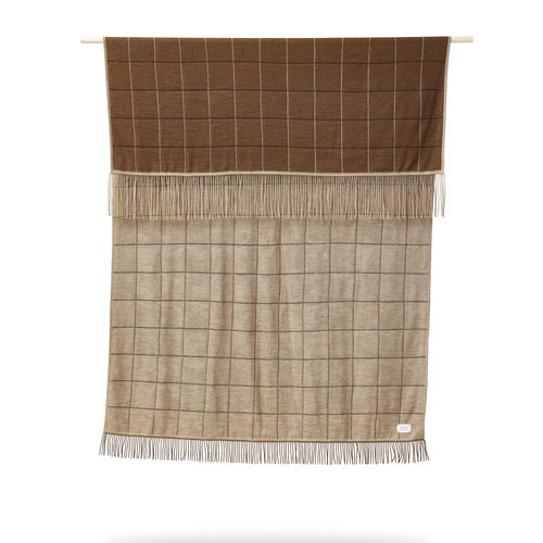 Покрывало из шерсти альпака - Aymara New Square Brown - FORM & REFINE
