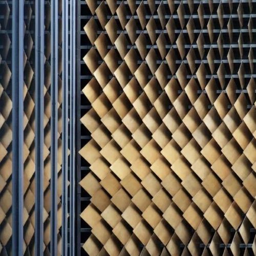 Чешуйчатая облицовка фасада - TRI-PETALS - Axes in Excess - из алюминия / вертикальная / из долговечных материалов
