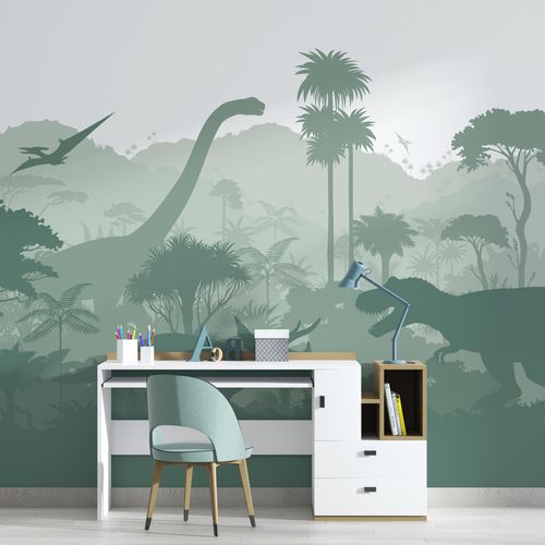 Современный обои - JURASSIC PARTY - rimura Srl - из нетканых материалов / из стекловолокна / из полиэстера