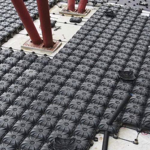 Обшивка перфорированная подложка - Kubbe - GooPlast - из переработанного пластика / для фундамента / для пола