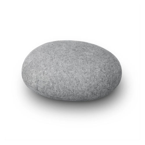 Современный пуф - SOLID - Katsu Stones - из шерсти / круглый / ручной работы