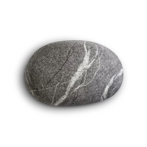Современный пуф - STILL - Katsu Stones - из шерсти / круглый / ручной работы