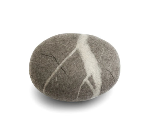 Современный пуф - HAIKU - Katsu Stones - из шерсти / круглый / ручной работы