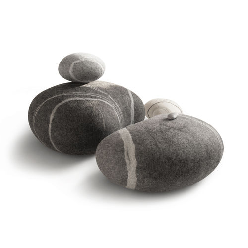 Современный пуф - SCANDINAVIAN SET - Katsu Stones - из шерсти / другие формы / ручной работы