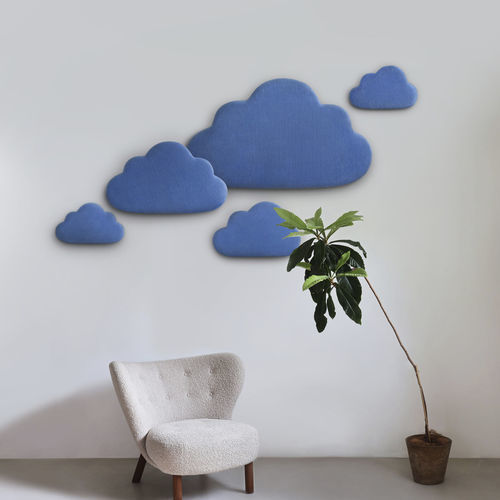 Акустическая панель для стены - BLUE CLOUDS - Katsu Stones - из шерсти / синяя / для бытового использования