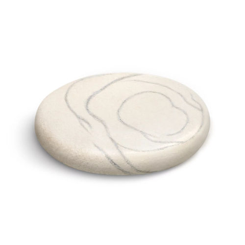 Подушка для стула - WHITE ZEN - Katsu Stones - для пола / овальная / с рисунком