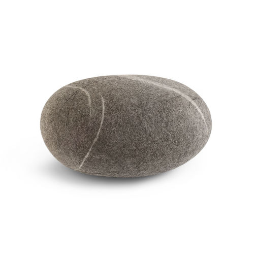 Современный пуф - KETU - Katsu Stones - из шерсти / овальный / ручной работы