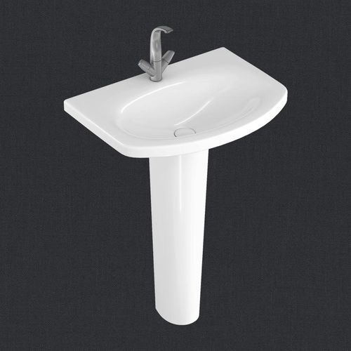 Раковина на ножке - COLADO  - UV CERAMIC - из фарфора / с умягчителем воды / овальная
