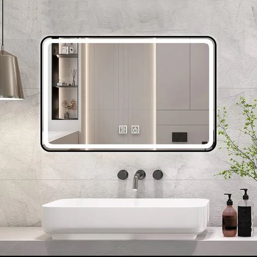 Настенное зеркало для ванной комнаты - TPOS decorative material ltd. - для профессионального использования / современное / прямоугольное