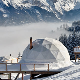 Круглая купольная палатка - GEODESIC G-6 - Free Home - из ПВХ / из гальванизированной стали / прозрачная