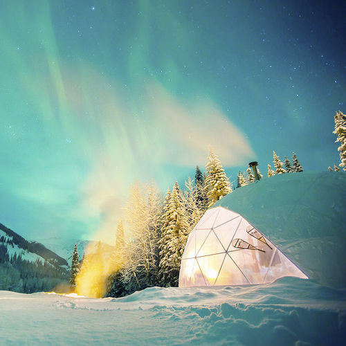 Круглая купольная палатка - GEODESIC G-8 - Free Home - из ПВХ / из гальванизированной стали / прозрачная