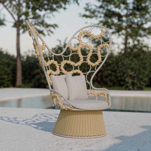 Дизайнерское кресло - OPUS - Yaaz - из Sunbrella® / из алюминия / со съемной подушкой