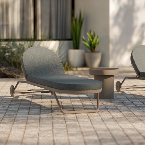 Дизайнерский садовый шезлонг - ANKA - Yaaz - из Sunbrella® / из алюминия / контрактный