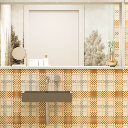Мозаика из мрамора - TARTAN MIELE - TESSERE - из вулканической лавы / из натурального камня / из переработанного стекла