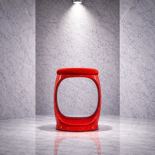Современный табурет - SIGNET RING B10010 - Softicated - из бархата / с основанием из полиуретана / обитый