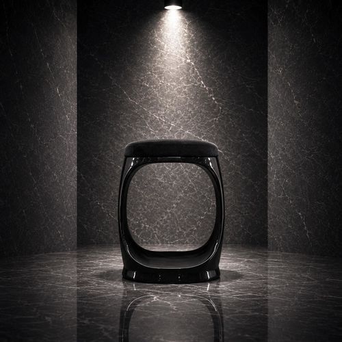 Современный табурет - SIGNET RING B10008 - Softicated - из бархата / с основанием из полиуретана / обитый