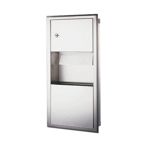 Настенный диспенсер полотенец для рук - AE-5011S - Fanda Hygiene Co., Ltd - из нержавеющей стали / со встроенным мусорным контейнером / со сложенными полотенцами