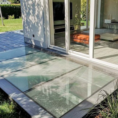 Проходной колодец света - SKYFLOOR BL - Taghell GmbH - со стеклянной дверью