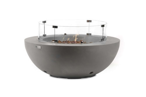 Современный журнальный столик - LUNAR BOWL - ELEMENTI - из цементно-стекольного композита / из бетона / квадратный