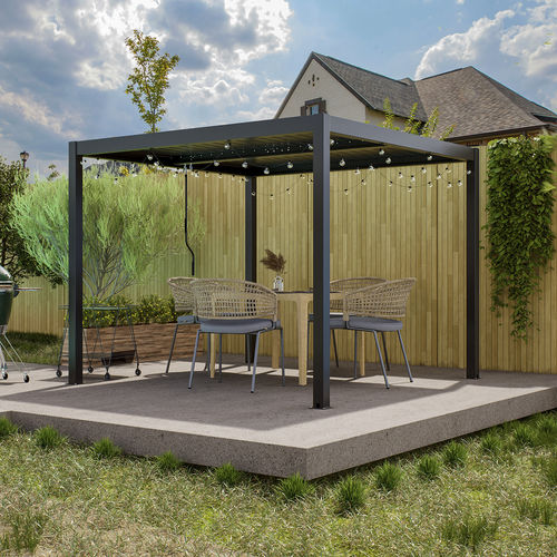 Самонесущая пергола - 710 - Lavia Outdoor Living Space - пристроенная к зданию / из экструдированного алюминия / с мобильными планками