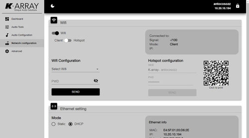 Программное обеспечение для управления - WEB APP - K-array - аудио / контрольное