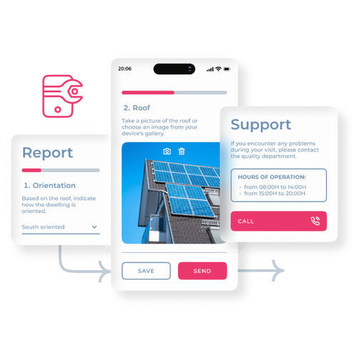 Программное обеспечение для управления проектами - Work - Ezzing Renewable Energies SL - для управления данными / управления отчетом / для фотогальванической установки