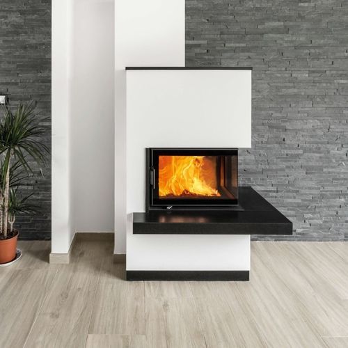 Закрытая топка на дровах - 63x40x42 K 2.0 - AUSTROFLAMM - угловая / из металла