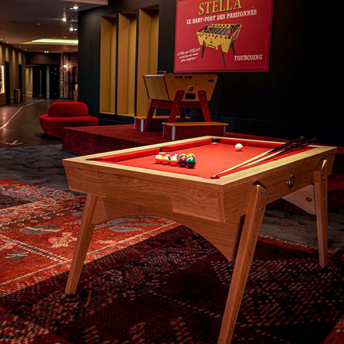 Бильярдный стол ретро - Le Chiberta - STELLA BABY-FOOT & BILLARDS - для профессионального использования / из матового алюминия / из дуба