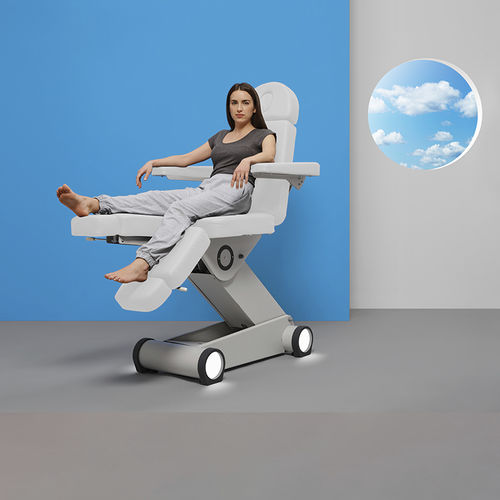 Кресло для педикюра из стали - B-Light - WEELKO BARCELONA - из PU / с опорой для ступней / регулируемое