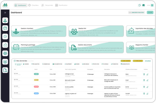 Программное обеспечение для наблюдения - MesChantiers.io - для управления строительной площадкой / для управления производством / для управления проектами