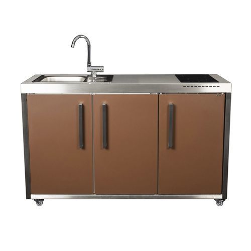 Малая мини-кухня - MO 150 - Stengel Steel Concept GmbH - из матовой нержавеющей стали / из полированной нержавеющей стали / с ручками