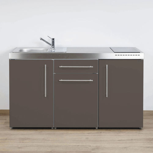 Малая мини-кухня - MP 150 - Stengel Steel Concept GmbH - из окрашенного металла / с ручками / индукционная