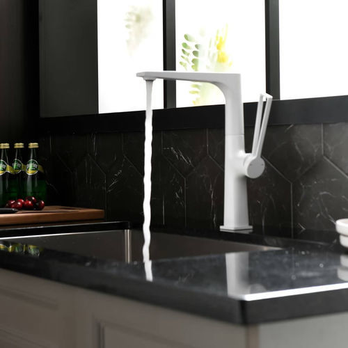 Однорычажный смеситель для раковины - SI D3G1 - Foshan Sunvin Ceramics CO., Ltd - настольный / из латуни / для интерьера