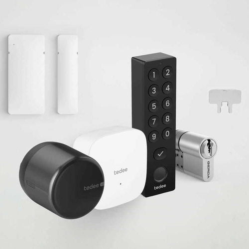 Электронный врезной замок - GO2 SENSOR CYLINDER FULL BUNDLE - Tedee - электромеханический / с кодом / биометрический с отпечатками пальцев