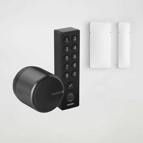 Электронный врезной замок - GO2 SENSOR KEYPAD BUNDLE - Tedee - с кодом / с дистанционным управлением / биометрический