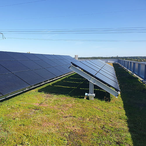 "зеленая крыша" для террасы на крыше - BIOSOLAIRE - VEGETEK - со встроенной фотоэлектрической установкой