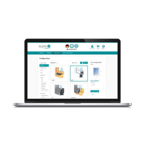 Программное обеспечение для управления данными - webshop - Horst Klaes GmbH & Co. KG - оценки стоимости / моделирования / для столярных изделий