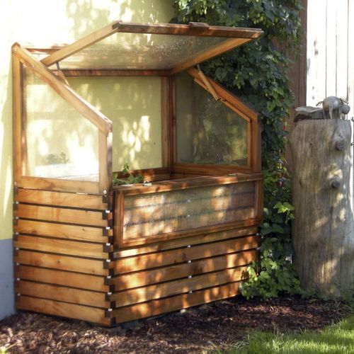 Теплица для садоводства - Gartenfrosch GmbH - с одним сводом / из лиственницы / с одинарным остеклением