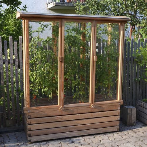 Теплица для садоводства - Gartenfrosch GmbH - с одним сводом / из лиственницы / для помидоров