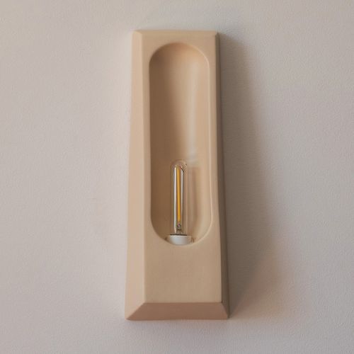 Современный настенный светильник - ALCOVE SABLE - Violaine d'Harcourt - для интерьера / из керамики / с геометрической структурой