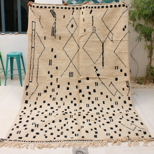 Современный ковер - authentic beni ourain - MUSMUS RUGS - c геометрическим рисунком / из шерсти / прямоугольный