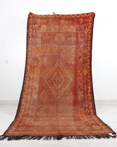Ковер винтаж - 64-1 - MUSMUS RUGS - c геометрическим рисунком / из шерсти / прямоугольный