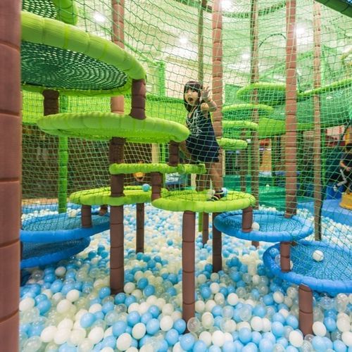 Приспособление для лазания для семейного использования - SPI Global Play - с батутом / для интерьера / модульное