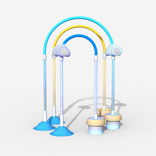 Тройной турник - RAINBOW TWINKLE POLES™   - Play 9 Studios - из стали / из Solid Surface / из акрила
