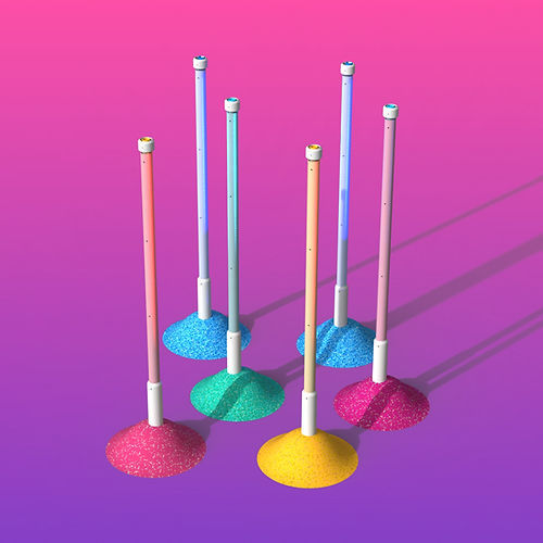 Полоса препятствий для игровой площадки - TWINKLE POLES™    - Play 9 Studios - слаломная / из стали / из поликарбоната