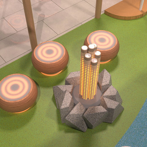 Каменистая пирамида для лазанья для игровой площадки - CAMPFIRE XYLOPHONE  - Play 9 Studios - для наружного применения
