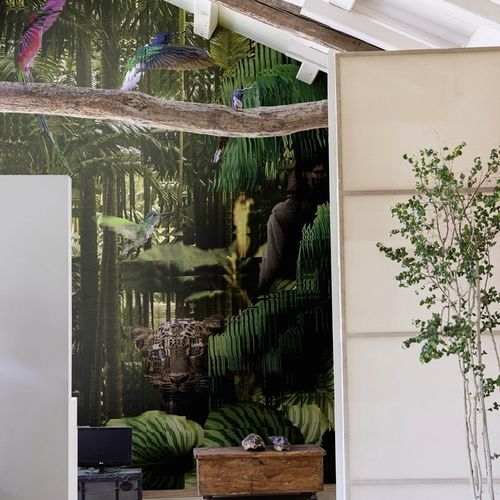 Современный обои - Jungle - SPAGHETTIWALL - из целлюлозного волокна / из нетканых материалов / природный мотив